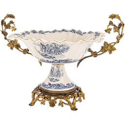 Patera dekoracyjna stylowa duża ceramiczna 27x39x30,5 182450