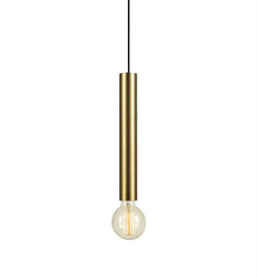 Markslojd Salonowa lampa wisząca Sencillo metalowa tuba mosiądz