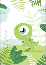 Dino zielony - plakat Wymiar do wyboru: 70x100