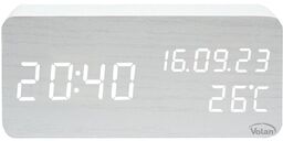 Zegar budzik drewniany led elektroniczny cyfrowy stojący -