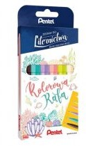 Pisaki pędzelkowe/brush 6 kolorów PENTEL do kaligrafii