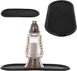 Zniczówka owalna 44 x 20 cm, czarna