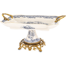 Patera dekoracyjna stylowa duża ceramiczna 20,5x38x26 182445