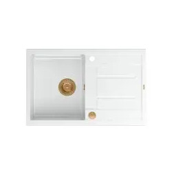 Quadron HB8203U1-C1 P2O Morgan 111 Granitowy Biały/Miedziany Zlewozmywak