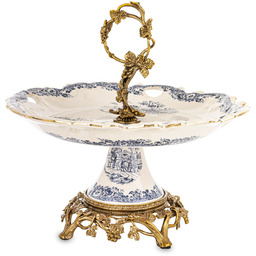 Patera dekoracyjna stylowa duża ceramiczna 28x30,5x30,5 182444