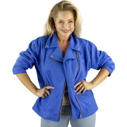 Klasyczna kurtka damska zamszowa ramoneska AMBER-52/54