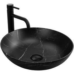 Rea Umywalka nablatowa Rea Fibo czarna matowa