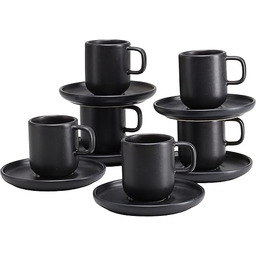 Creatable, 25256, seria Uno Black, 12-częściowy zestaw naczyń