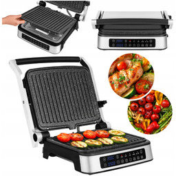 Grill Elektryczny Składany Stołowy Opiekacz 2w1 2100W Panel