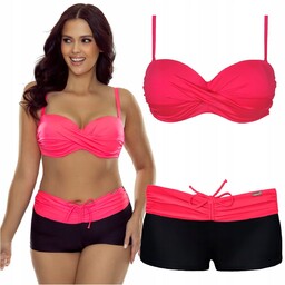 Strój kąpielowy dwuczęściowy spodenki GABBIANO Pamela różowy 36D/S