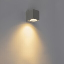 Nowoczesna lampa ścienna ciemnoszara IP44 - Baleno