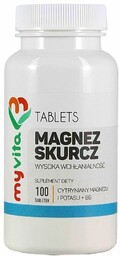 Magnez Skurcz (Magnez+Potas+B6), MyVita, 100 tabletek