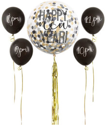 Balony lateksowe Happy New Year - 5 szt.