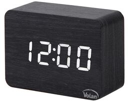 Zegar budzik drewniany led elektroniczny cyfrowy stojący -