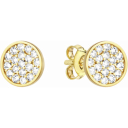 Kolczyki Małe Kółko z Białych Cyrkonii pr 585