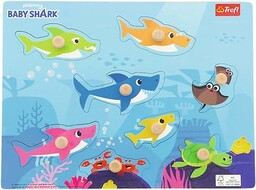 Trefl - Puzzle Baby Shark, Wooden Toys -