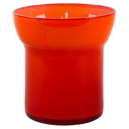 Pakamera Wazon szklany czerwony, duński design, lata 70,