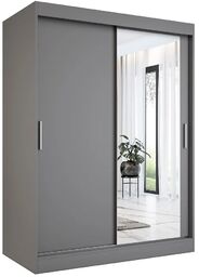 Elior Antracytowa szafa przesuwna 150 cm - Palmira