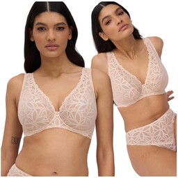 Alles Bralette SUGAR DUNE M PLUS beż -