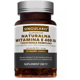 SINGULARIS Naturalna witamina E 400IU Superior, 60 kapsułek
