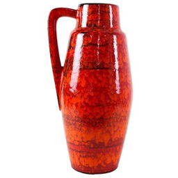 Pakamera Wazon ceramiczny czerwony, niemiecki design, lata 60,