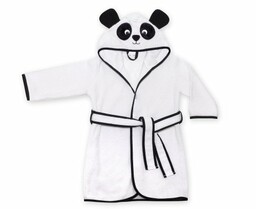 UVIE Ciepły szlafrok dziecięcy biały Panda