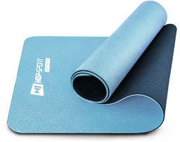 Mata fitness TPE 0,6cm niebiesko/jasnoniebieska