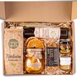 Kosz Prezentowy Preznt Upominek Herbata Przetwory Miód Naturalny