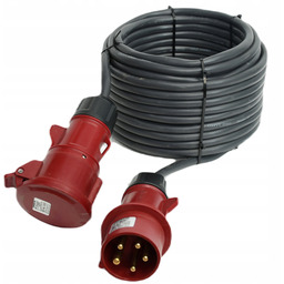 Przedłużacz Siłowy 20metrów Kabel Gumowy Z Gniazdem