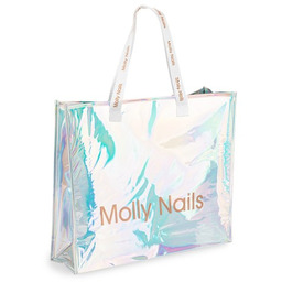 Torba lunchowa holo premium biała Molly Nails