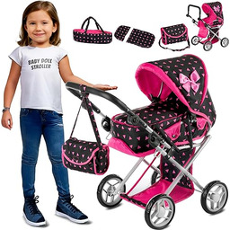 Kinderplay Poussette Poupee, Poussette Jouet - Poussette Landeau