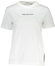 BIAŁY DAMSKI T-SHIRT Z KRÓTKIM RĘKAWEM CALVIN KLEIN