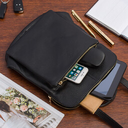 Skórzany plecak damski torba 2w1 elegancki A4 włoski