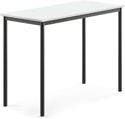 Stół BORÅS, 1200x600x900 mm, laminat biały, antracyt