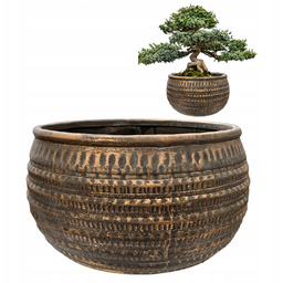 Doniczka Niska Płaska Duża 27cm betonowa na bonsai
