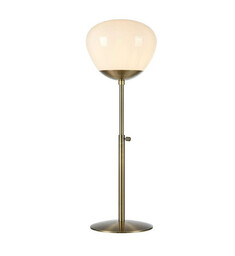 Markslojd Stołowa lampa stojąca Rise szklana retro biała