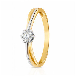 Złoty Pierścionek z Diamentem 0,11ct Biżuteria Damska Złoto