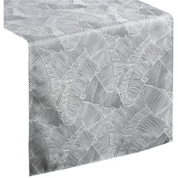 Bieznik 40 x 140 Dekoracyjny Żakardowy Isla Srebrny