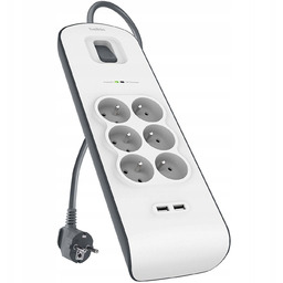 Listwa antyprzepięciowa 650J, Belkin Surge, 2x Usb-a 6