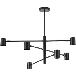 LAMPA SUFITOWA WISZĄCA NOWOCZESNA CZARNA DORA W6