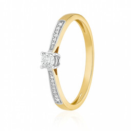 Złoty Pierścionek z Diamentami 0,7ct Biżuteria Damska Złoto
