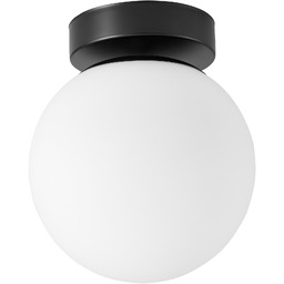 PLAFON LAMPA SUFITOWA NOWOCZESNA CZARNA BIAŁA KULA FREDICA