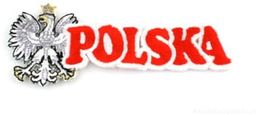 Naszywka haftowana. napis Polska