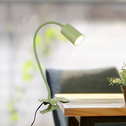 Briloner Lampka z klipsem Fleks, zielony, biuro, metal