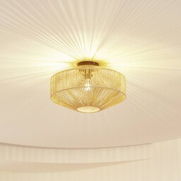 Lampa sufitowa Lindby Sorino, papier, żelazo, Ø 40