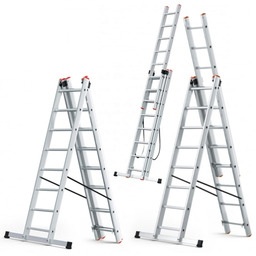 Drabina aluminiowa wielofunkcyjna z opcja na schody HIGHER