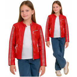 Dziewczęca Kurtka Ramoneska Eco-skóra na Jesień 146/152 3283