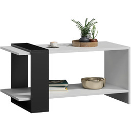 Edinos Prostokątny Stolik Biały Czarny Kawowy Dąb +