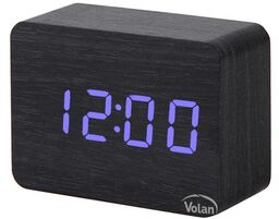 Zegar budzik drewniany led elektroniczny cyfrowy stojący -