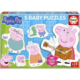 Educa, Puzzle Świnka Peppa, 2-5 el.
